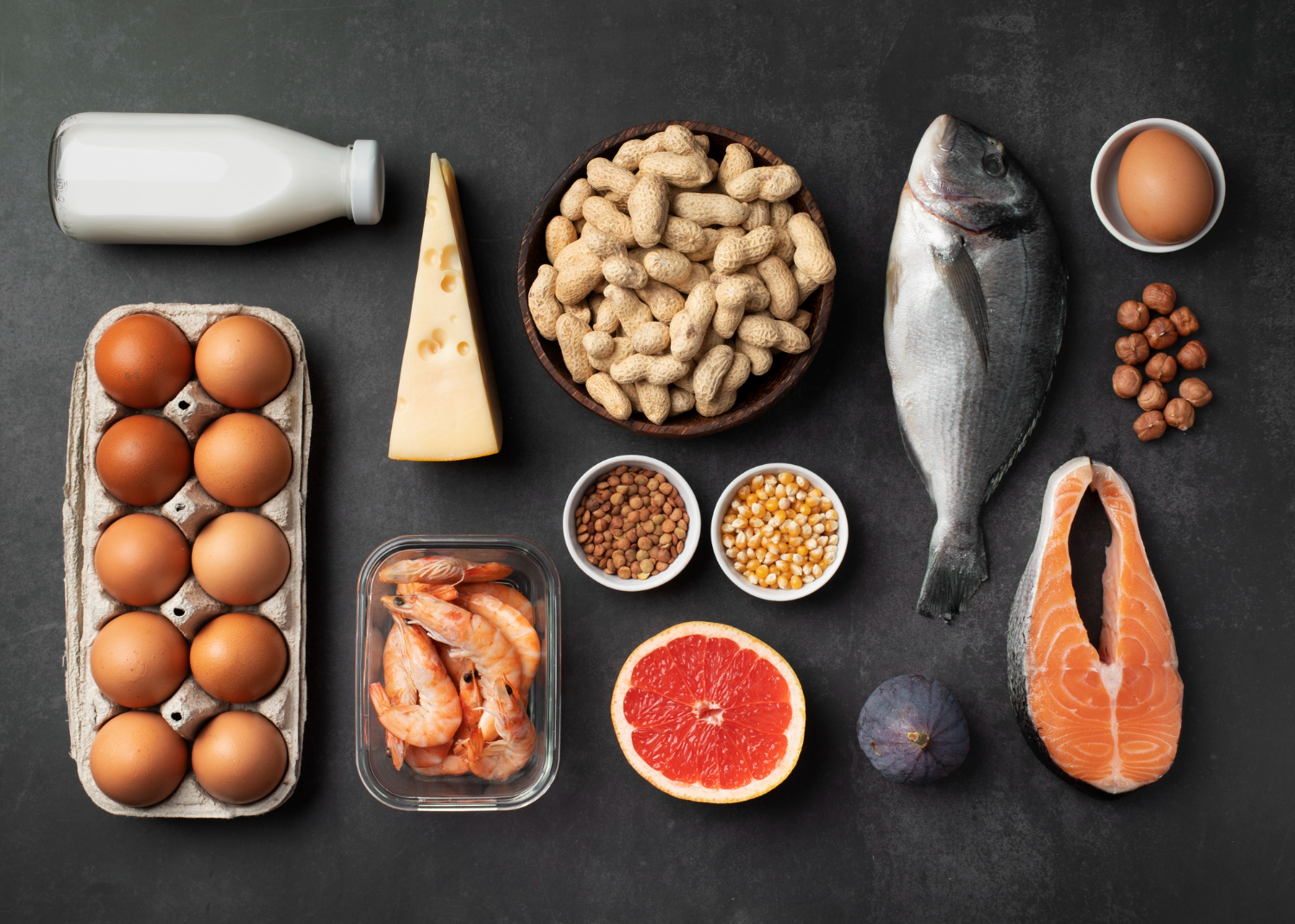 Animal products on a table