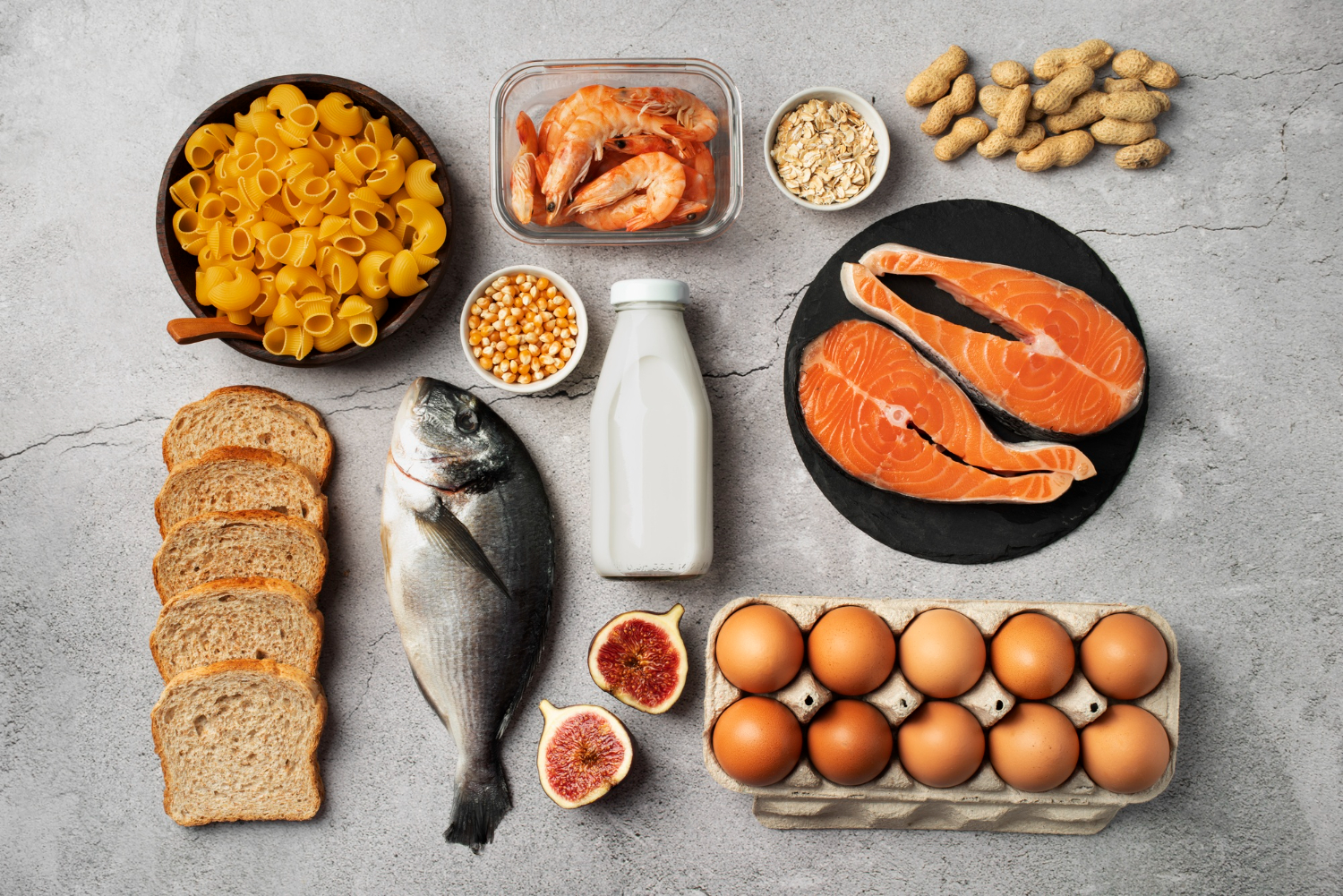 food on a table