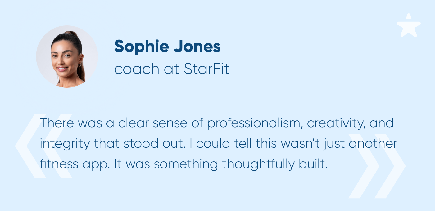 Sophie Jones: The First Trainer on StarFit