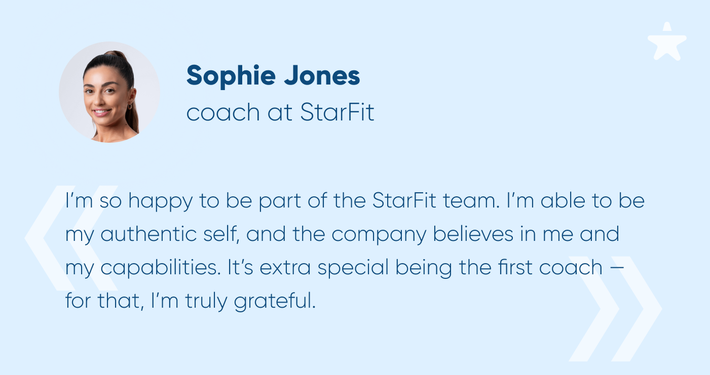 Sophie Jones: The First Trainer on StarFit