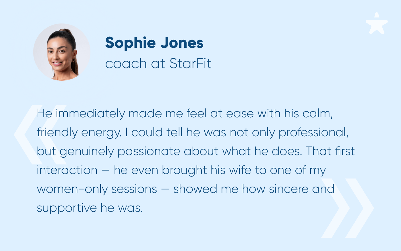 Sophie Jones: The First Trainer on StarFit